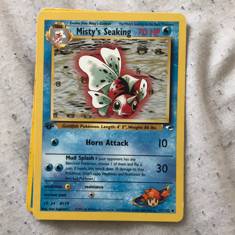 Misty’s seaking Pokémon card